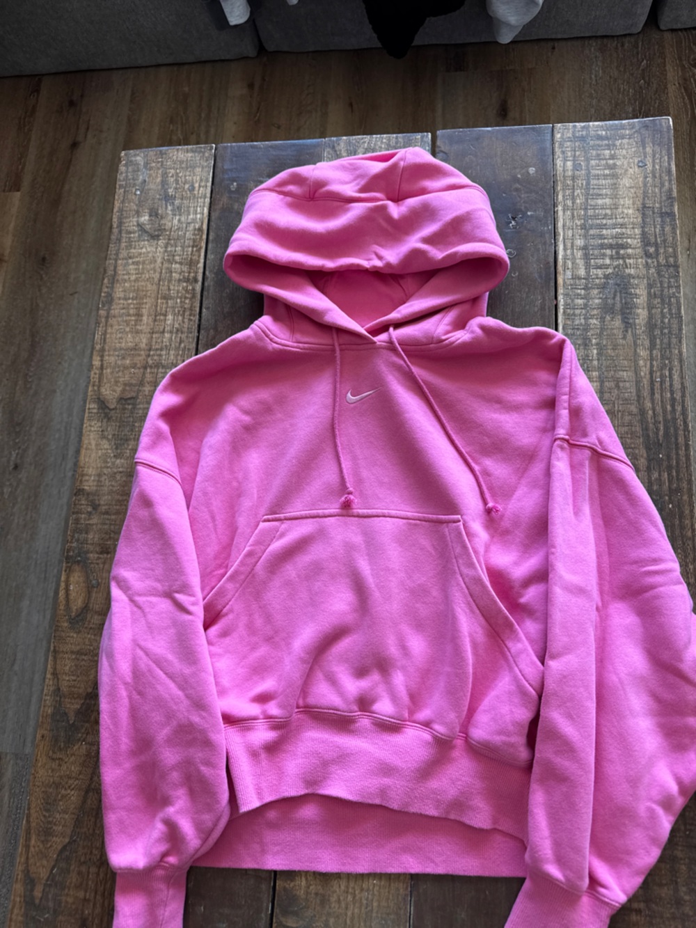 Nike Hot Pink Hoodie with White Swoosh Tag